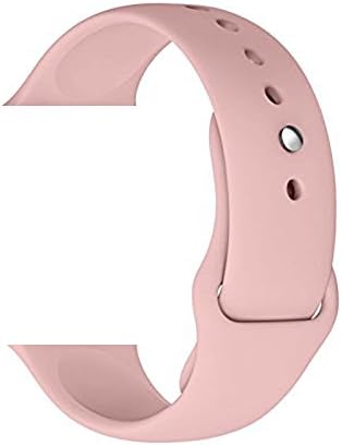 WESHOT Apple Watch Band, Silicone Soft Replacement Watch Band Strap For Apple Watch Sport Edition 38MM Vintage Rose M/L