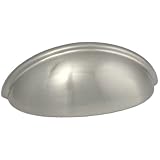 Cosmas 783SN Satin Nickel Cabinet Hardware Bin Cup Drawer Handle Pull - 3 Hole Centers