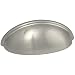 Cosmas 783SN Satin Nickel Cabinet Hardware Bin Cup Drawer Handle Pull - 3" Hole Centers