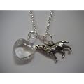 TWILIGHT INSPIRIERT WOLF UND HERZ KETTE