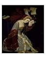 Anne Boleyn (1507-36) in the Tower, Detail, 1835 Giclee Poster Print by Edouard Cibot, 12x16