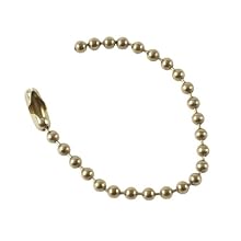 Brady 23306 4-1/2" Size Number 6 Brass Beaded Chain (Pack Of 100)