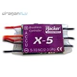 Hacker X-5 Pro Brushless Motor Speed Controller ESC 5A by Hacker Brushless USA Inc.