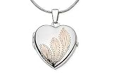 Heart Locket: Sterling Silver 24K Gold Accents