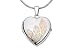 Sterling Silver Heart Locket with 24K Gold Accents and Chain