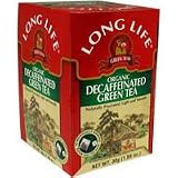 LONG LIFE TEAS, Organic Green Tea Decaf Natural Water Process - 20 bags