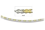 14kt gold two tone V design bracelet 71/2