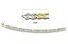 14kt gold two tone V design bracelet 71/2
