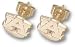 Auburn Tigers 1/4 Polished AU Post Earrings - Sterling Silver Jewelry
