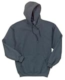 NEW Gildan Ultra Cotton - Pullover Hooded Sweatshirt Dark Heather-XL