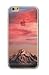 DECO FAIRY iPhone 6 Case, TPU Transparent Clear Case Bumper[Scratch-Resistant] Ultra Slim Translucent Silicone Clear Case Gel Cover for Apple iPhone 6 / 6S (Mountains and Red Sunset)