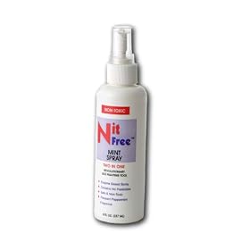 Natural Lice and Insect Repellent, Nit Free Mint Spray, Natural Peppermint Oil Spray, All Organic Enzyme Formula - 8oz