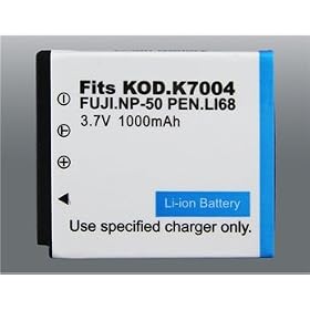 3.7V 1000mAh Lithium Battery for KOD.K7004 FUJI.NP-50 PEN.LI68 Digital Camera (White) + Worldwide free shiping