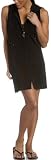 Dotti Women's Animal Slinky Sleeveless Zip Front Hoodie with Side Pockets