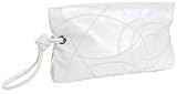Coccinelle Stivie Ricamo Clutch,White,one size