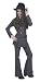 Girls LG (10-12)- Blk/Hot Pink- Gangster Moll Suit (Hat/Gun not included)