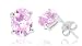 Jewelry : Oval Cut Pink Cz Stud Earrings Sterling Silver