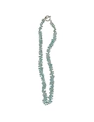 150.00 Cts Natural Aquamarine Briolette Necklace in Silver