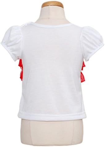 Little Zazzy White Size 24M Red Sheer Ruffle Knit Top Baby Girl