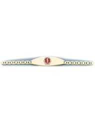 10K Yellow Gold Medical Alert ID Mariner Chain Bracelet - Length 7 Inch