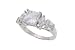 Sterling Silver Basket Set Elegant CZ Ring