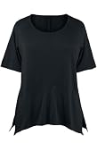 Avenue Plus Size Solid Boxy Side Tail Top