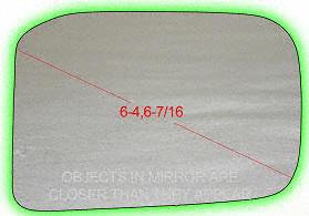 85-89 ISUZU I-MARK MIRROR GLASS RH (PASSENGER SIDE), (6 x 4, 6-7/16 Dg.), Convex, FWD (1985 85 1986 86 1987 87 1988 88 1989 89) I471131 N/A