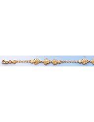 Gold Nautical Braclt Bracelet 10" Sanddollar,turtle & Scallop Bismark Anklet H
