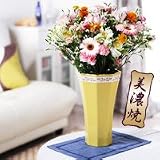 幸せを運ぶ黄色い<strong>花瓶</strong> ※飾るだけで運気を呼び込む「黄色い八角<strong>花瓶</strong>」!