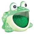 Boston Warehouse Frog Earthenware Dish Scrub Holder with Scrubby
