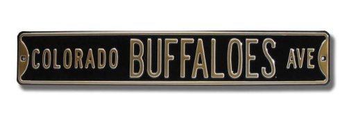 Buy COLORADO GOLDEN BUFFALOS COLORADO BUFFALOES AVE AUTHENTIC METAL STREET SIGN (6 X 36) by Wesellsports