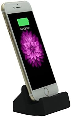 Crelander® iPhone Stand USB Base Desktop Dock Sync 8 pin Data Charger Phone Charging Holder Universal for iPhone 5/5s/5c/6/6s/6Plus--Support iPhone with Different Case (Black )