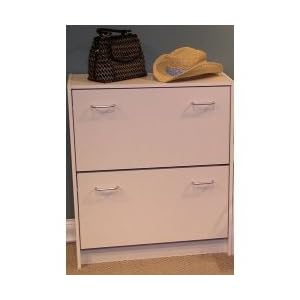 Double Shoe Cabinet-White by