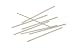 2" Brass Head Pin, Gold Plated, 20 Pc/Pkg