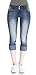 Angels Jeans Juniors Triple Button Denim Capri