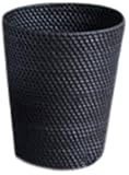 Shiraleah Black Rattan Waste Basket