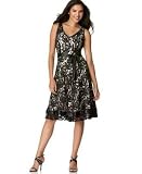 Tahari Sleeveless V-Neck Lace Dress