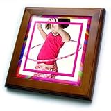 Hula Hoop Girl - 8x8 Framed Tile