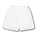White Cotton Solid Boxers boxer shorts, heavyweight 100% cotton, FALSE FLY, longer cut seam.
