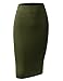 ALL FOR YOU Women's Slim Fit Ponte Pencil Skirt Made in USA