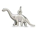 Sterling Silver Charm 1 inch wide 3D Apatosaurus