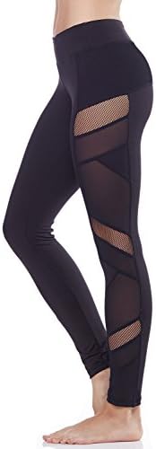Electric Yoga Sexy Mesh Panel Legging-Black-Small (S) Black Leggings Basic