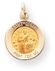 14k Gold Saint Gerard Medal Charm