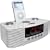 CTA SoundRise Clock Radio with iPod Dock - White (IP-CRMS)