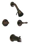 Ultra Hardware 27520 Bonaire Double-Handle Tub and Shower Faucet, Bronze