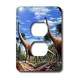 Dinosaur - Dinosaur Brachiosaurus - Light Switch Covers - 2 plug outlet cover