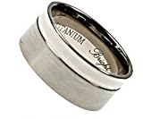 Titanium Ring Matte polish and Shiny. Comfort fit. Width: 10mm