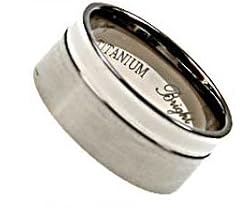 Titanium Ring Matte polish and Shiny. Comfort fit. Width: 10mm