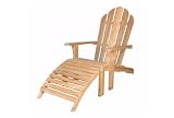Anderson Teak AD-036 Adirondack With Ottoman (Natural)