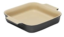 Le Creuset Stoneware Square Dish, Granite, 23 cm